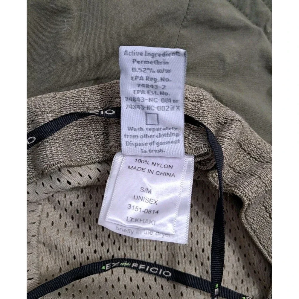 Exofficio Sun Hat Beige Khaki Boonie Bucket Safari Insect Bug Shield Repellent - Picture 7 of 7